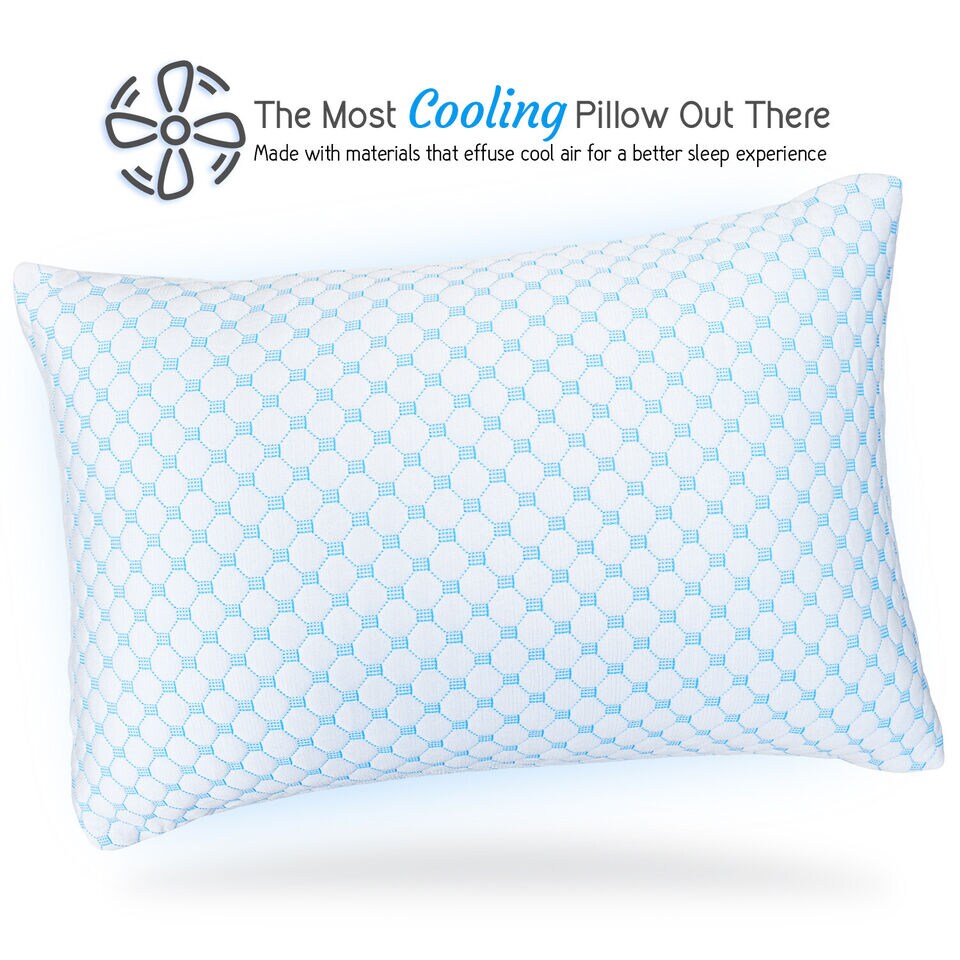 Cooling Memory Foam Pillow with Ice Silk and Gel Infusion