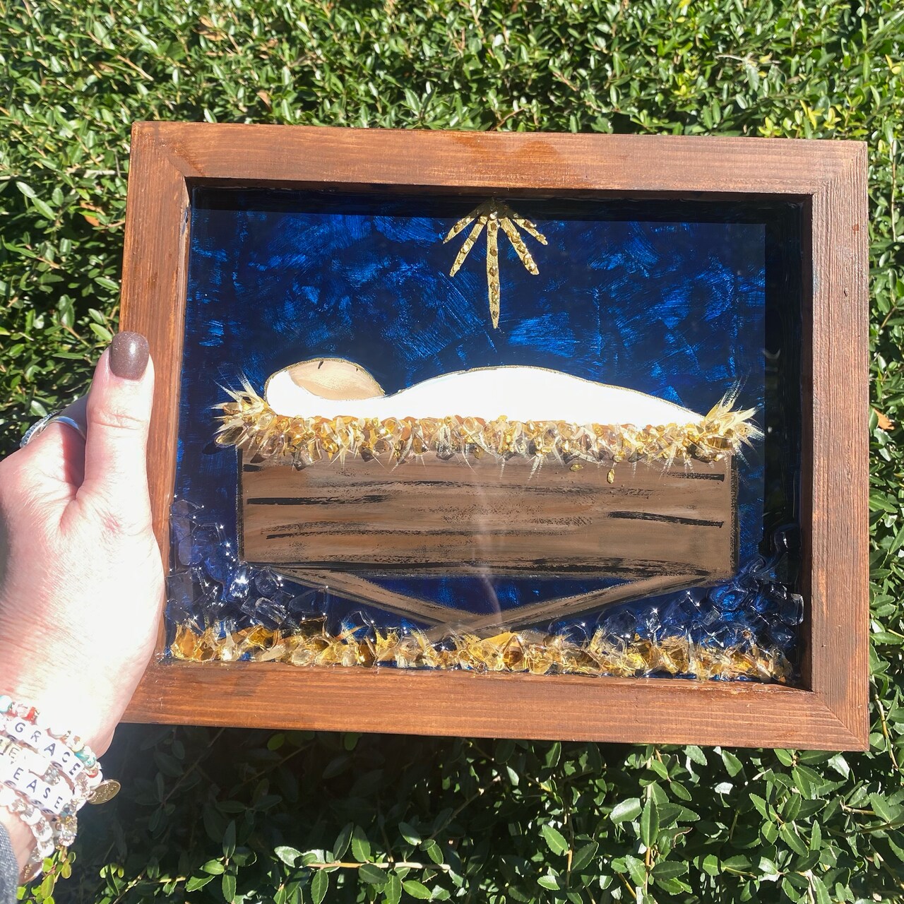 Acrylic Painting and Glass Art - O Holy Night