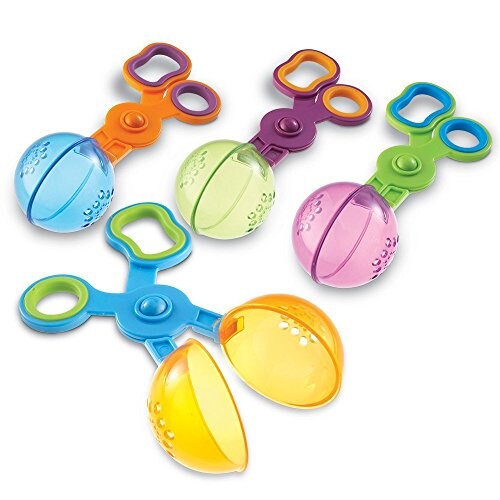 4 Pieces, Ages 3+ Toddler Learning Toys, Fine Motor and Sensory Toys, Sand Box Toys for Toddlers, Kid Tweezers