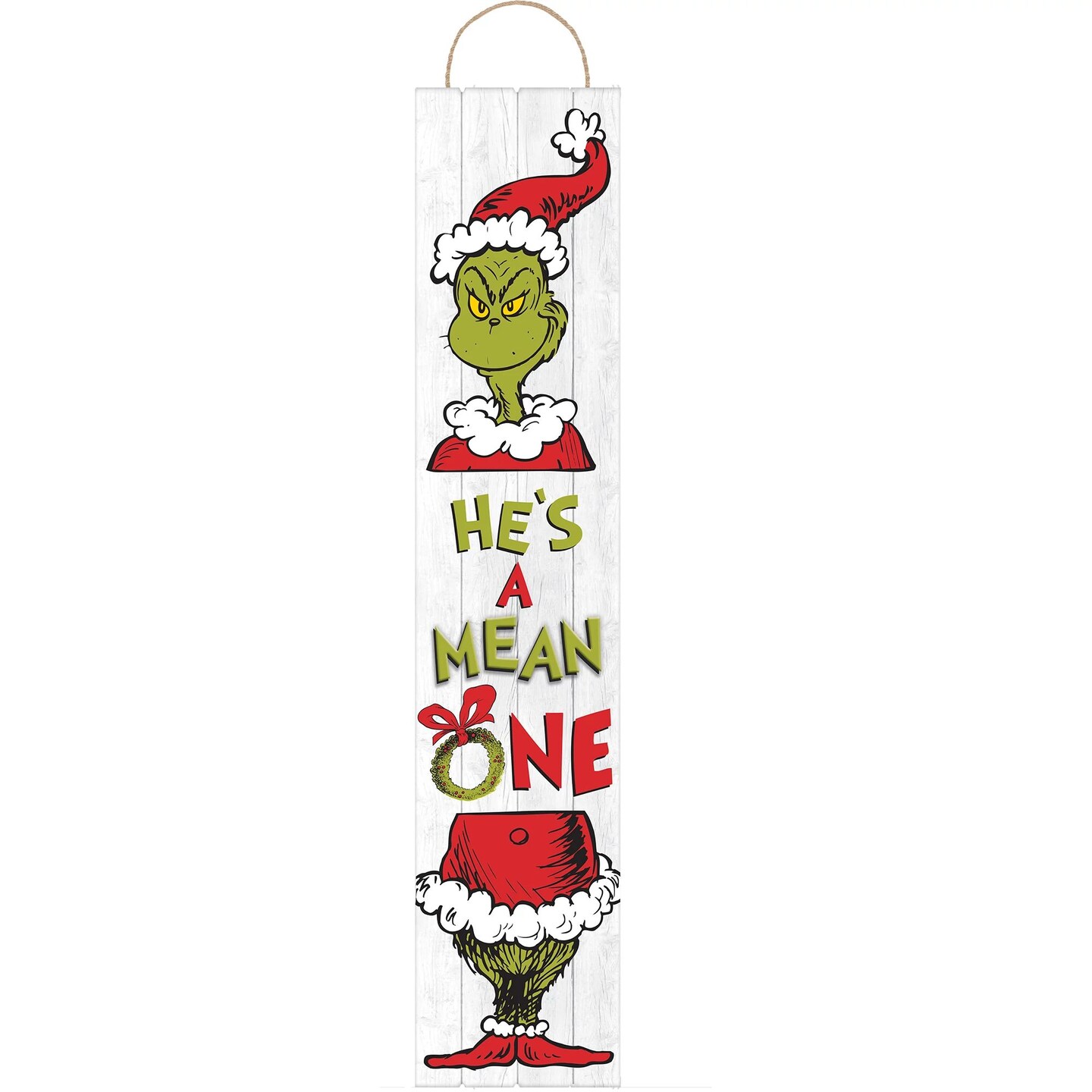 Grinch Large Wood Plank Sign, 1ct