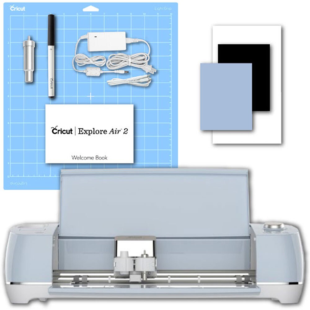 Cricut Explore Air 2 Blue Machine Bundle Iron On Vinyl Pack Tools Pen Design Guide