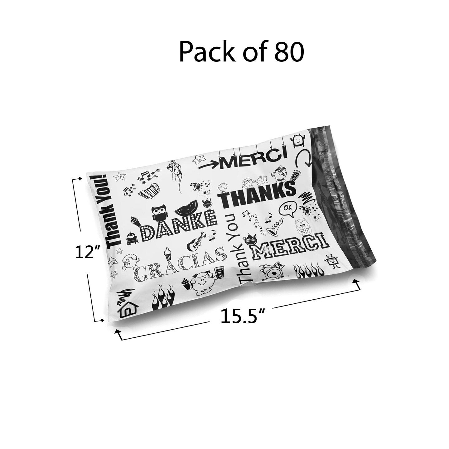 Design Poly Mailer Envelopes12 x 15.5 Glossy Premium Gift ,shipping