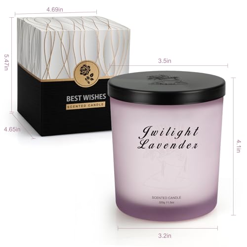 Lavender Candles for Home, Candles for Home Scented, Candles Gifts for Women, 11.3 oz Soy Candles, Up to 70 Hours Burn, Stress Relief Gifts for Women, Birthday, Mother&#x27;s Day, Christmas Gift