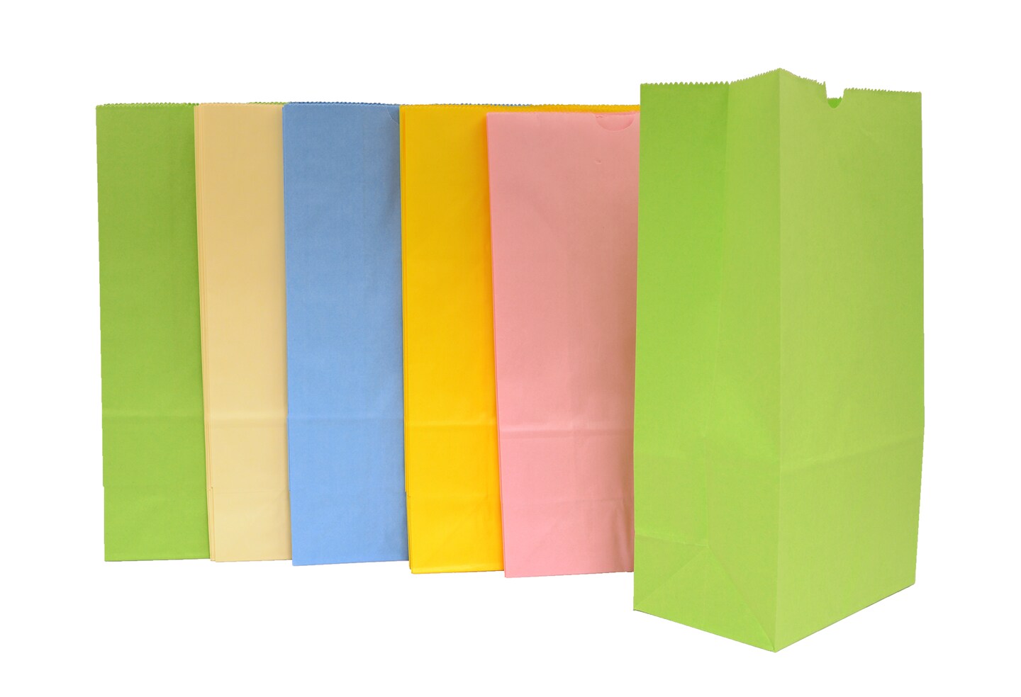 School Smart Flat Bottom Paper Bag, 6 x 11 Inches, Assorted Pastel Color, Pack of 28 Michaels