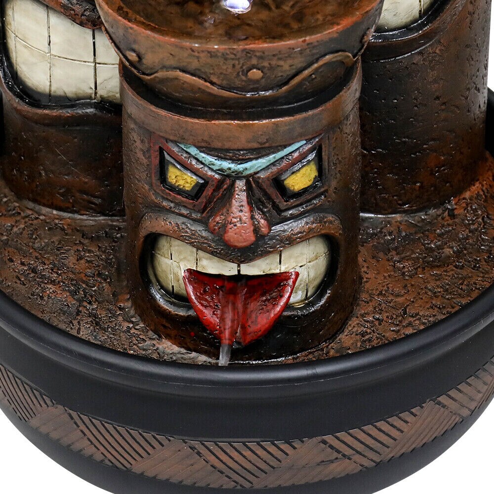 3 tier Tiki Statue Tabletop Water Fountains