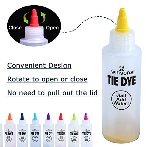 Tie Dye Kit, 8 Colors Non Toxic Permanent Fabric Dye Art Set for Kids Women for Homemade Party Creative Group Activities DIY Gift