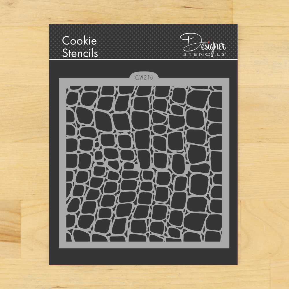 Crocodile Skin Cookie and Craft Stencil CM216 by Designer Stencils