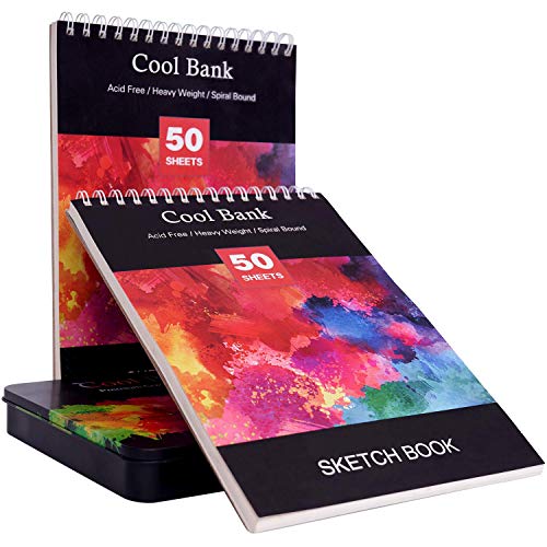72 Professional Colored Pencils, Artist Pencils Set with 2 x 50 Page Drawing Pad(A4), Premium Artist Soft Series Lead with Vibrant Colors for Sketching, Shading & Coloring in Tin Box