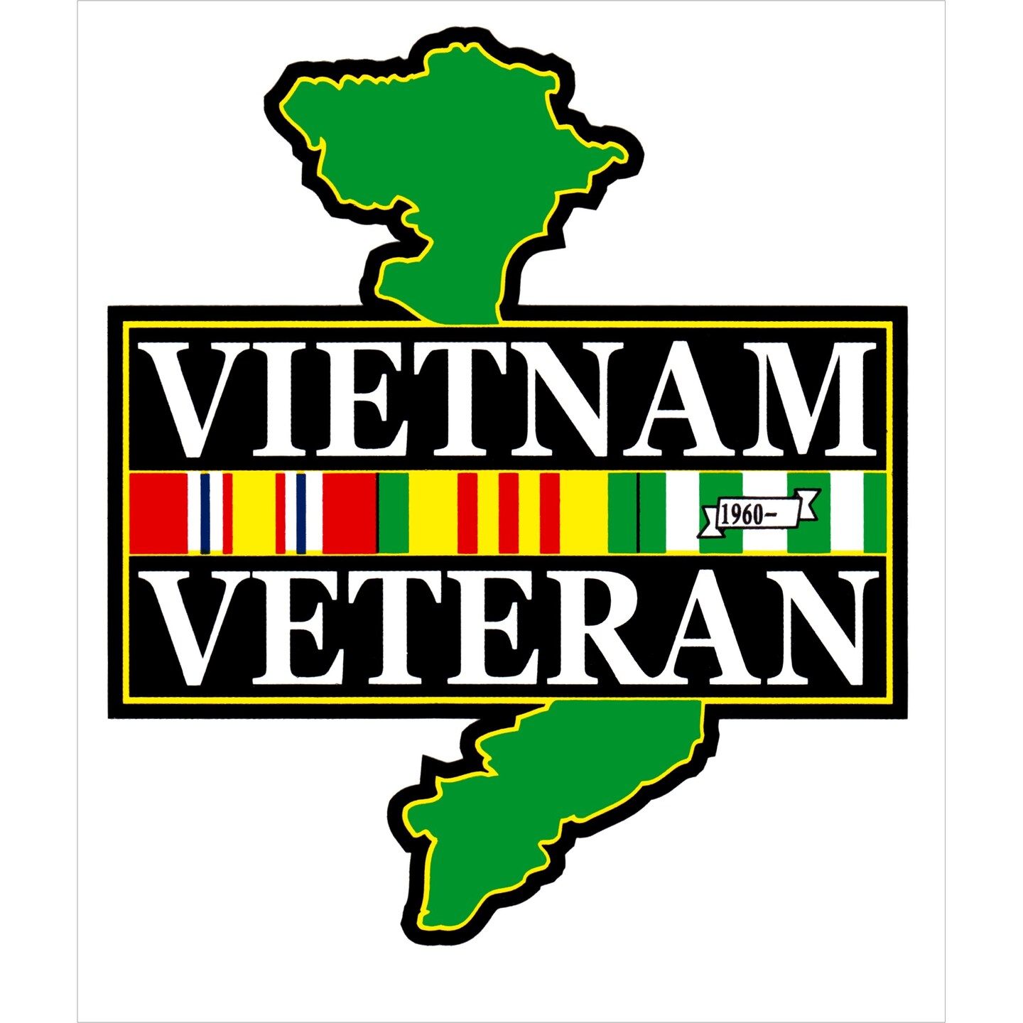 U.S. Military Vietnam Veteran Sticker 3-1/4&#x22;X3-1/2&#x22;
