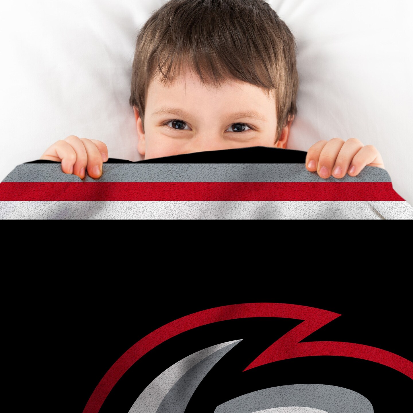 Sleep Squad Buffalo Sabres Goat Head Logo 60” x 80” Raschel Plush Hockey Blanket