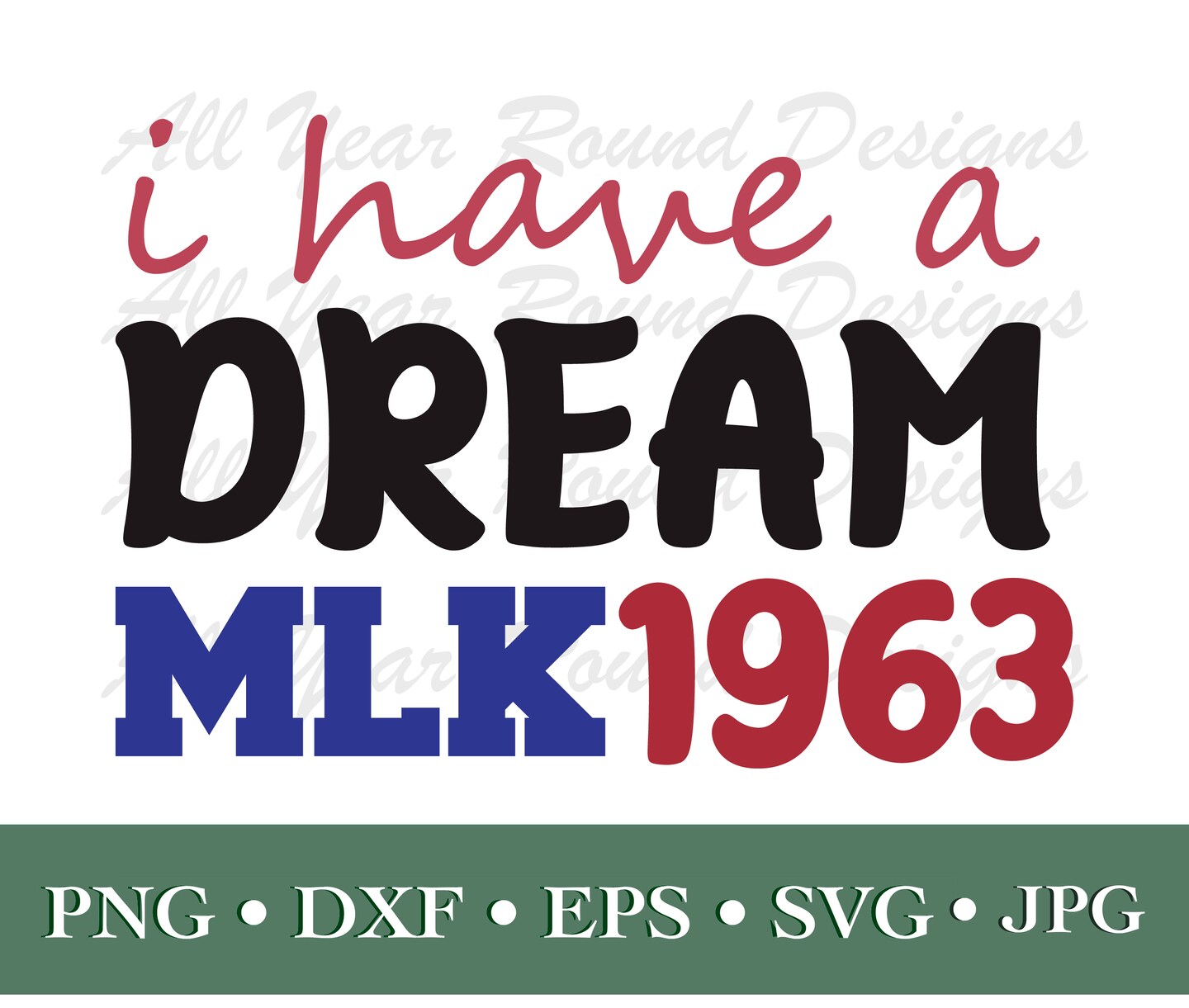 MLK Decor SVG PNG DXF EPS JPG Digital File Download, MLK Day Martin ...