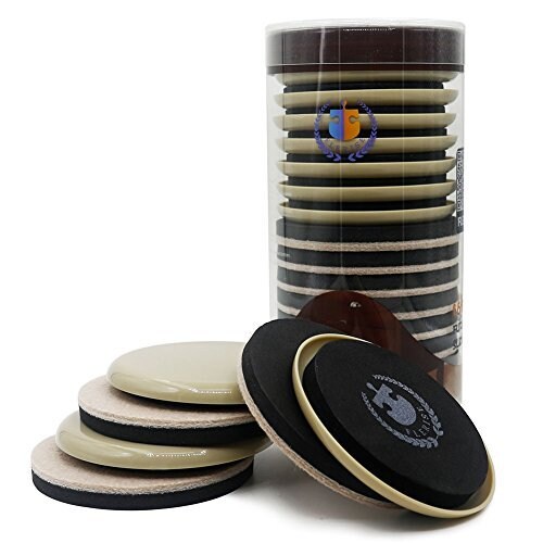 16 Pieces Round Furniture Moving Kit for Carpeted and Hard Floor Surfaces Felt Pads Suitable for All The Furniture Sliders
