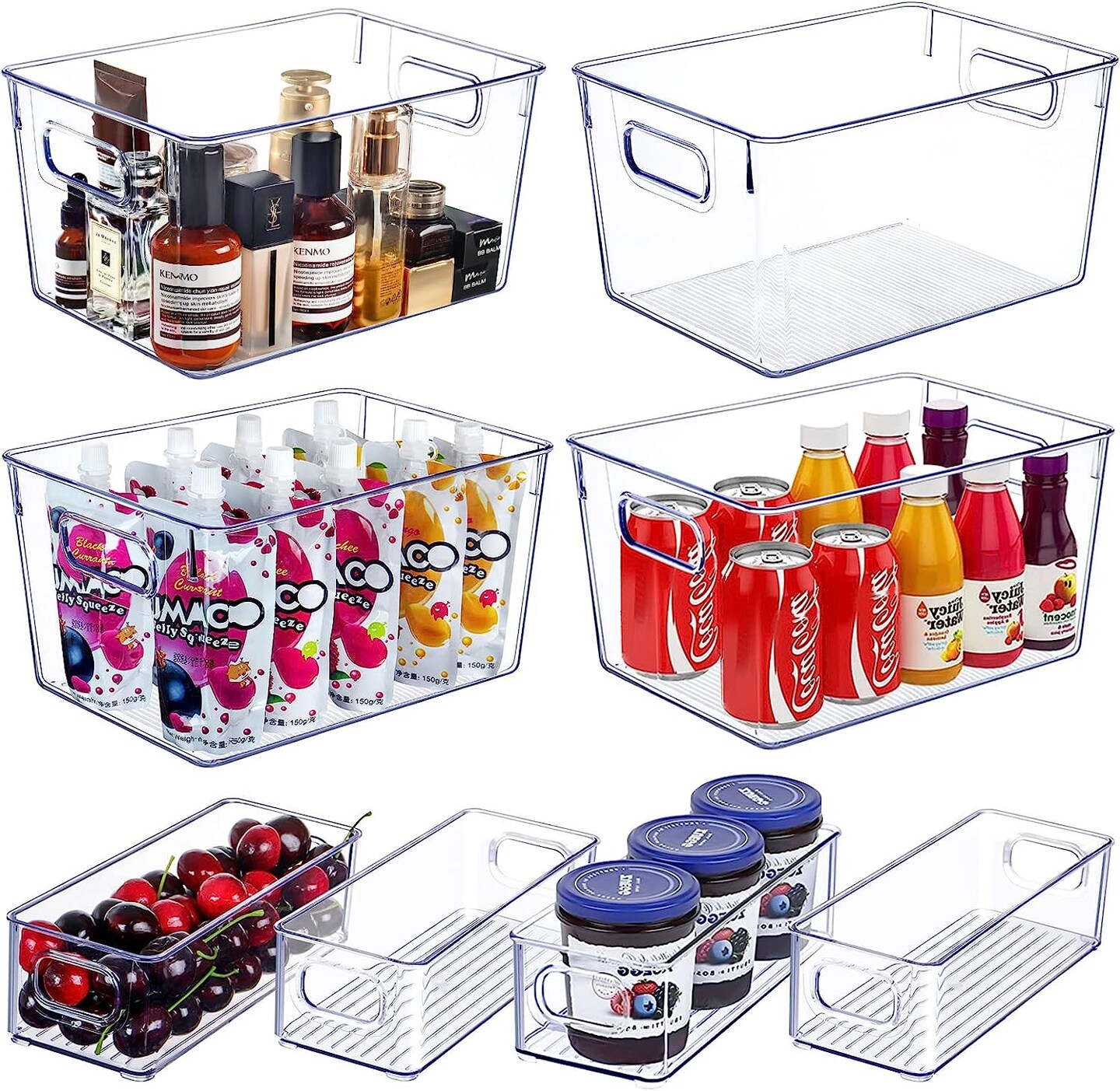 Plastic Storage Boxes with Lids Stackable Clear Box Organizer Container  Home