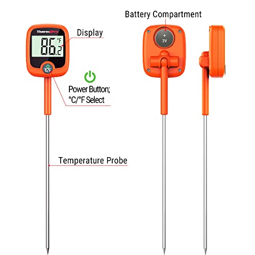  ThermoPro TP509 Candy Thermometer with Pot Clip, Instant Read  Meat Analog Thermometer with LCD, Cooking Oil Thermometer Deep Frying  Thermometer for Candy Maple Syrup Grease Cheese Sugar Brewing Making: Home 