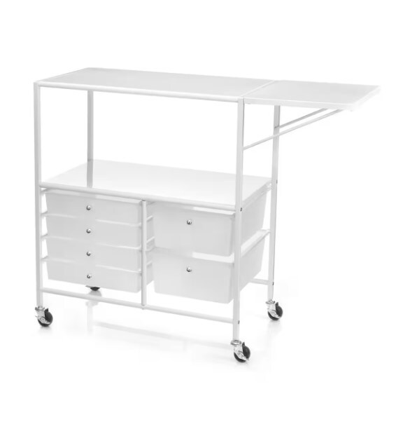 Essex Rolling Utility Cart, Multifuction Caddy Cart for Home and Office
