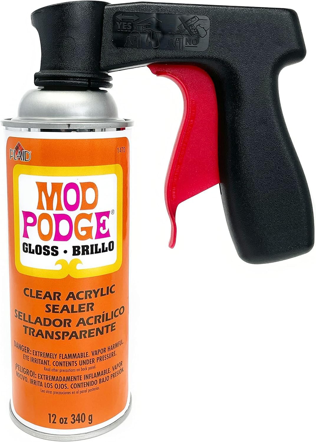 Mod Podge Spray Acrylic Sealer Glossy 2-Pack, Clear Coating Matte Paint Sealer Spray, Spray Can Sprayer Handle