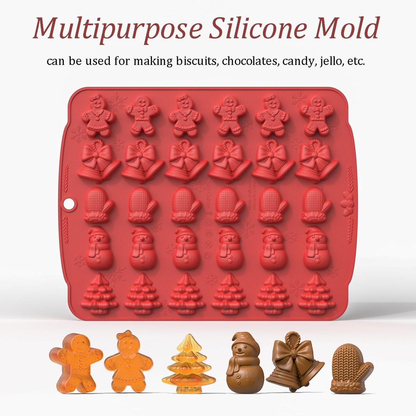 Silicone Christmas Chocolate Molds 2 pcs