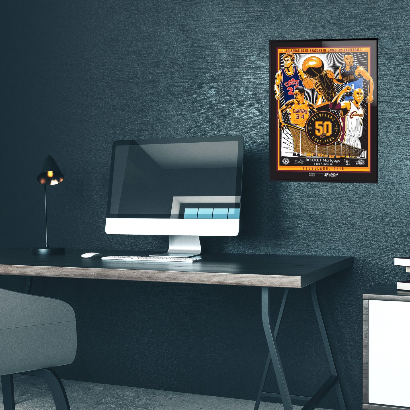 Phenom Gallery Cleveland Cavaliers 50th Anniversary 18&#x22; x 24&#x22; Serigraph