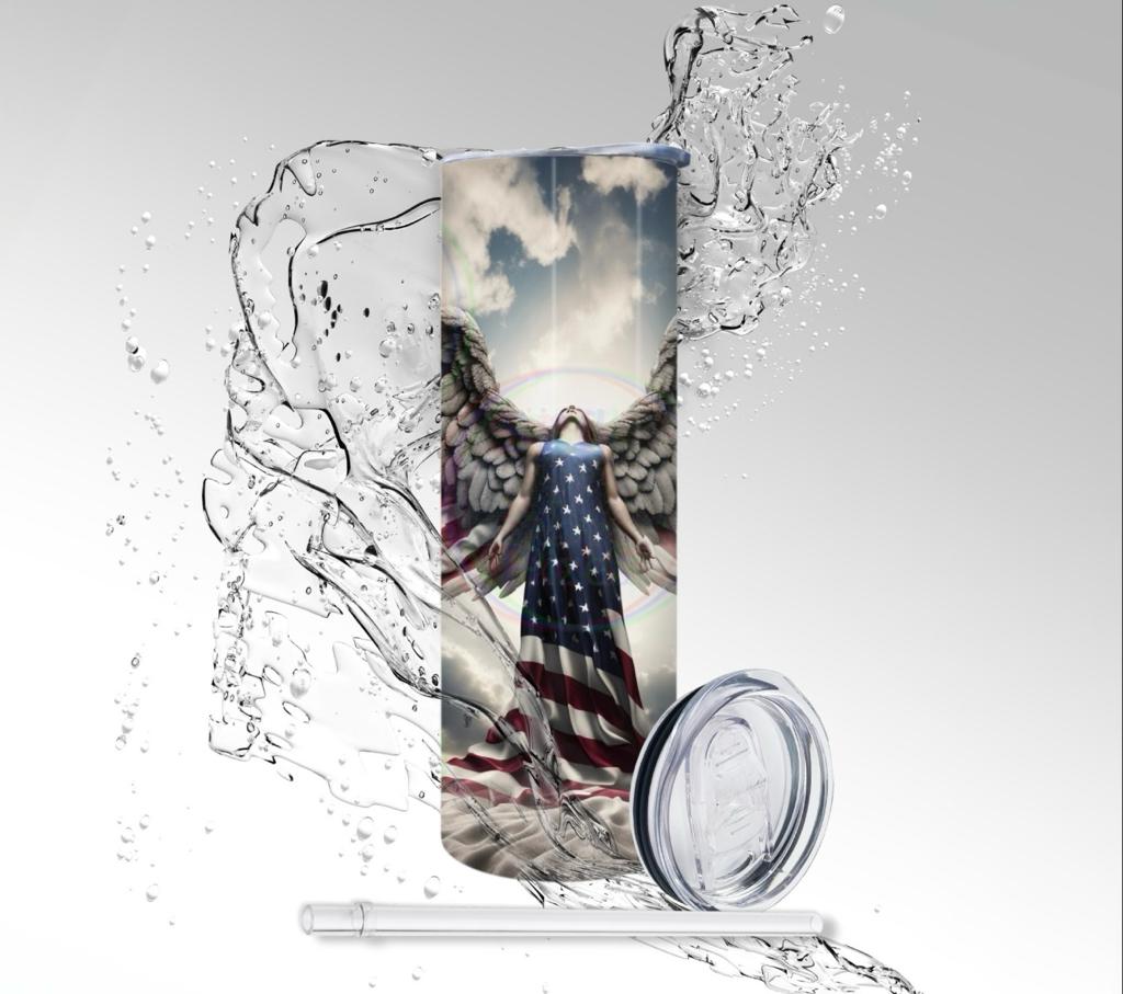 Tumbler: American Angel, Sublimated 20 oz Skinny Tumbler | MakerPlace by  Michaels