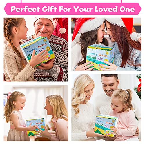 1100 Jewelry Making Kit Includes Scissor, String, Instruction and Accessories for Bracelet Making, Toys for Girls by Inscraft