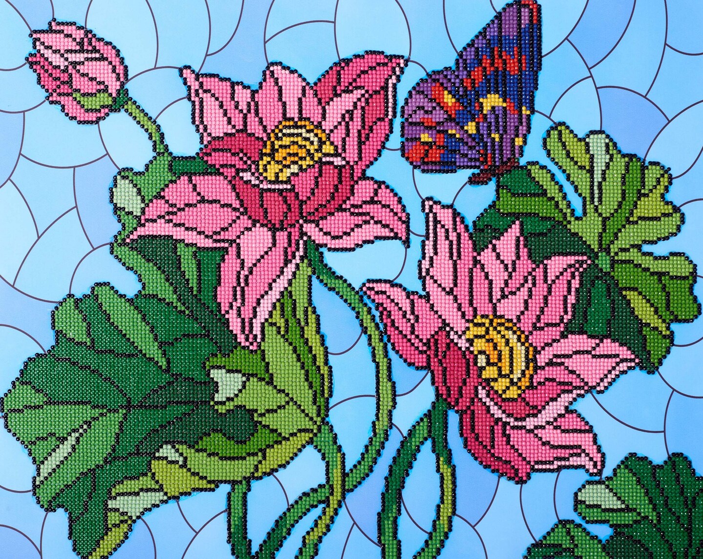 DIAMOND ART BY LEISURE ARTS Diamond Painting Kits For Adults 16&#x22;x20&#x22; Advanced Stain Glass Flower, Full Drill, Diamond Art Kits, Dimond Art, Diamond Art for Adults, Diamond Art Kit