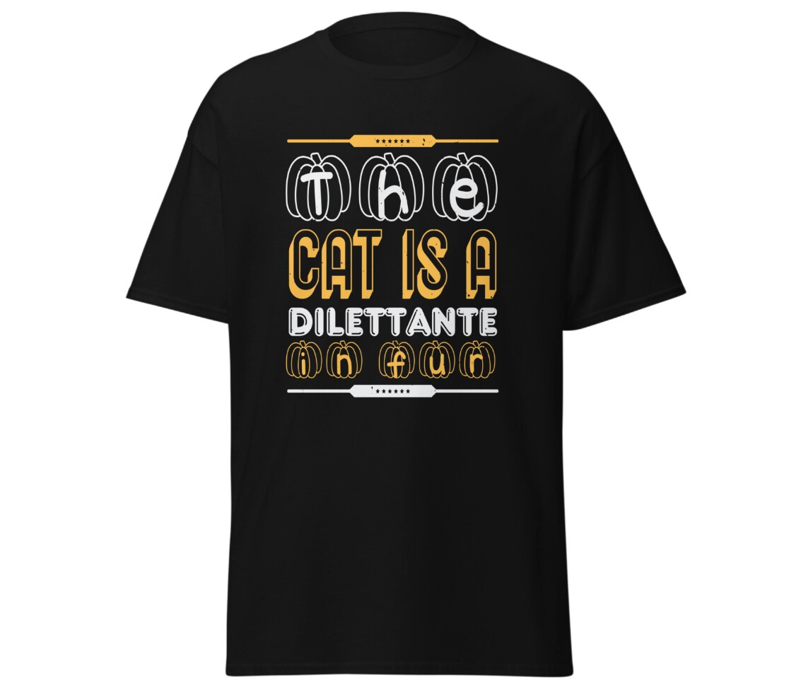 Cat is a dilettante Halloween t-shirt design