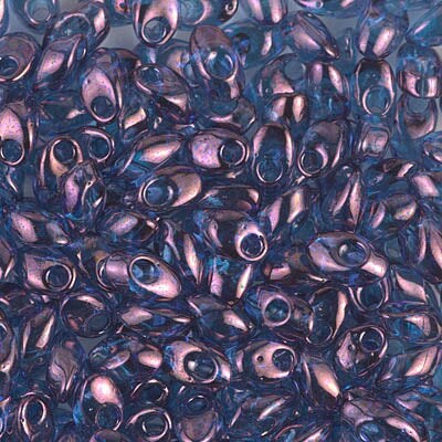 Miyuki Long Magatamas 4x7mm, Violet Gold Luster, LMA-1884, 8.5 grams