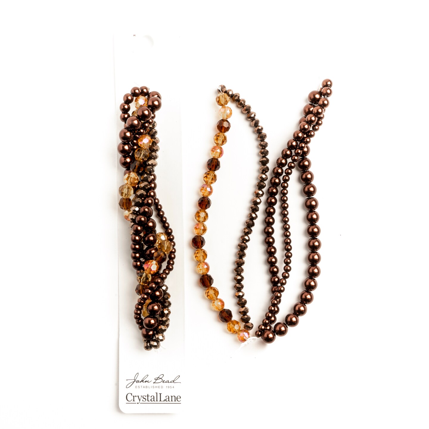 Crystal Lane DIY Plumeria Twisted Glass & Pearls Beads, 5 Strands