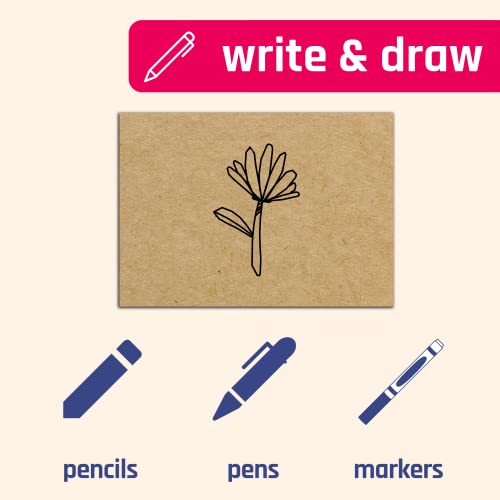 Brown Kraft Cardstock,50 Sheets, 200 GSM (75 lb. Cover), 8.5 x 11 inches