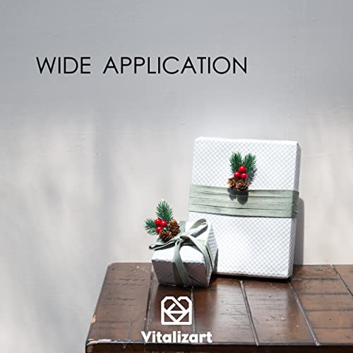 Dusty Green Velvet Ribbon Set 3/8"" x 15 Yards Wooden Spool Fabric Trim Eco-Friendly 3 Rolls * 5Yd for Christmas Wreath Decoration Handmade Craft Ornaments Gift Wrapping & Bow Making