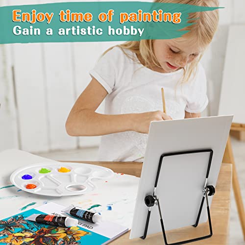 Acrylic Paint Set for Kids, Art Painting Supplies Kit with 12 Paints, 5 Canvas Panels, 8 Brushes, Table Easel, Etc, Premium Paint Set for Students, Artists and Beginner.