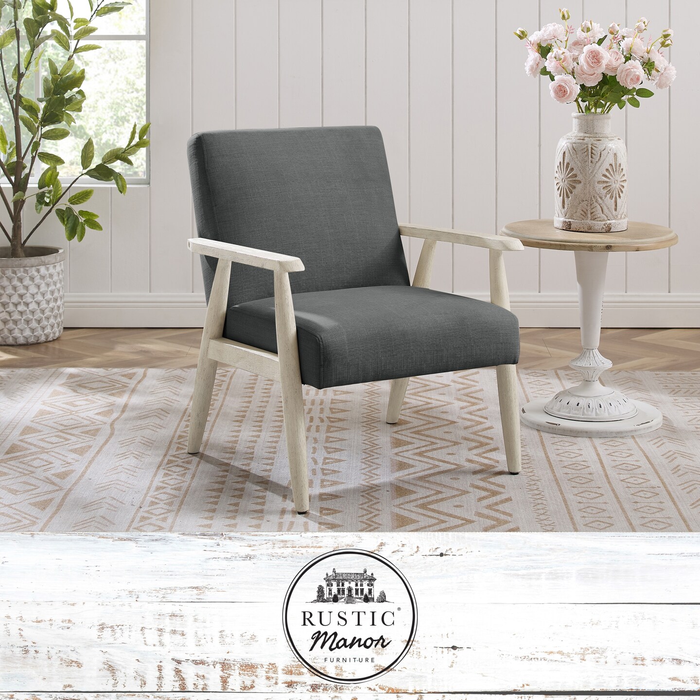 Square best sale arm armchair