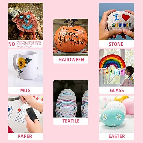 Acrylic Paint Markers Paint Pens 36 Colors, Premium Medium Tip Acrylic Paint Pens for Rock Painting,Stone, Glass, Wood, Fabric, Canvas, Metal, DIY Crafts Making, Non-Toxic and No Odor