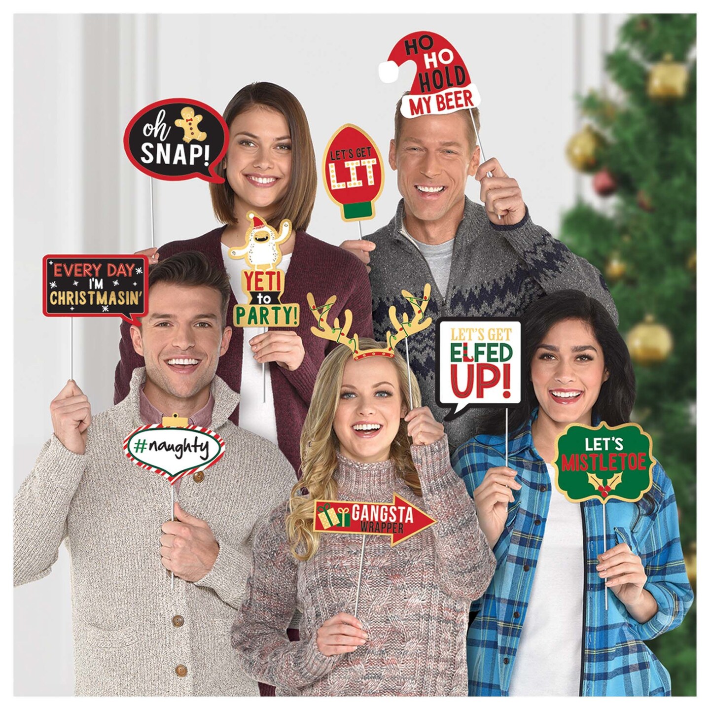 Christmas Words Photo Prop Kit, 13pcs