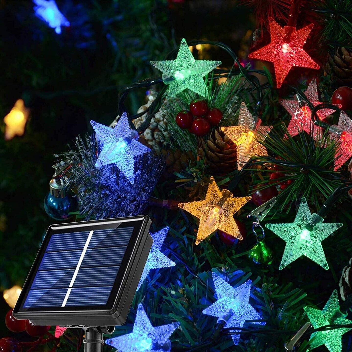 Solar lights Star 50LED String Lights