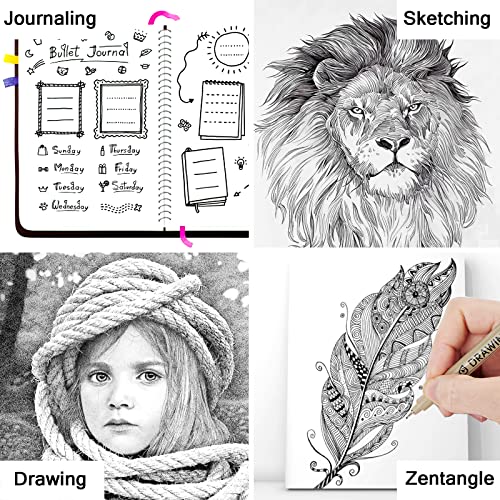 Fineliner Drawing Art Pens: 12 Black Fine Line Waterproof Ink Set Artist Supplies Archival Inking Markers Liner Professional Sketch Outline Crafts Anime Sketching Watercolor Zentangle Kit Stuff