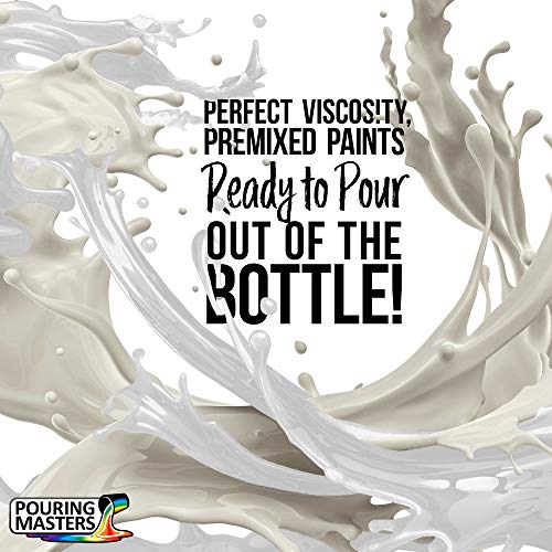Pouring Masters Luster White Metallic Pearl Acrylic Ready to Pour Pouring Paint – Premium 8-Ounce Pre-Mixed Water-Based - For Canvas, Wood, Paper, Crafts, Tile, Rocks and more