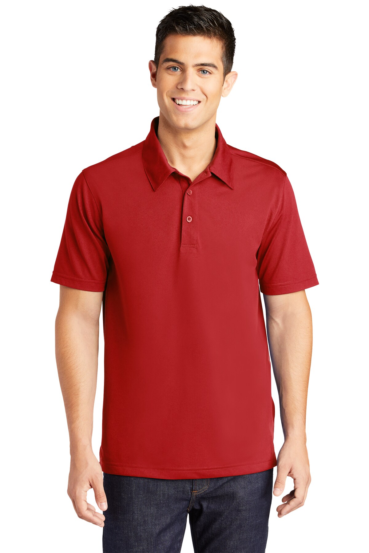 Sport-Tek® PosiCharge Active Textured Collared Short Sleeve Polo
