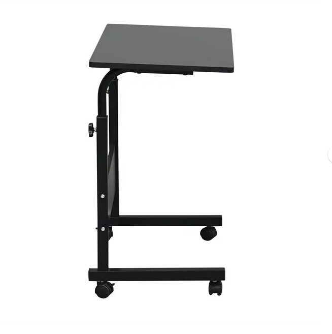 Laptop Table Adjustable Height Standing Computer Desk Portable Stand up Work Station Cart Tray Side Table for Sofa and Bed,Black