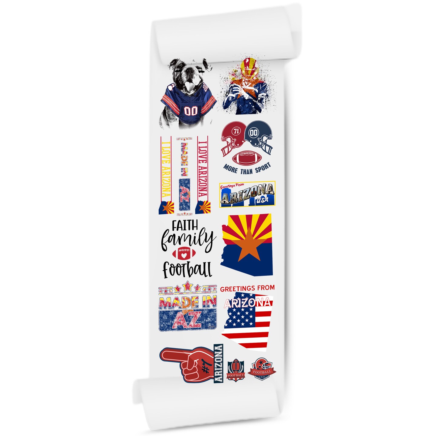 Arizona Football DTF Premium 22x60 Direct-to-Film Gang Sheets