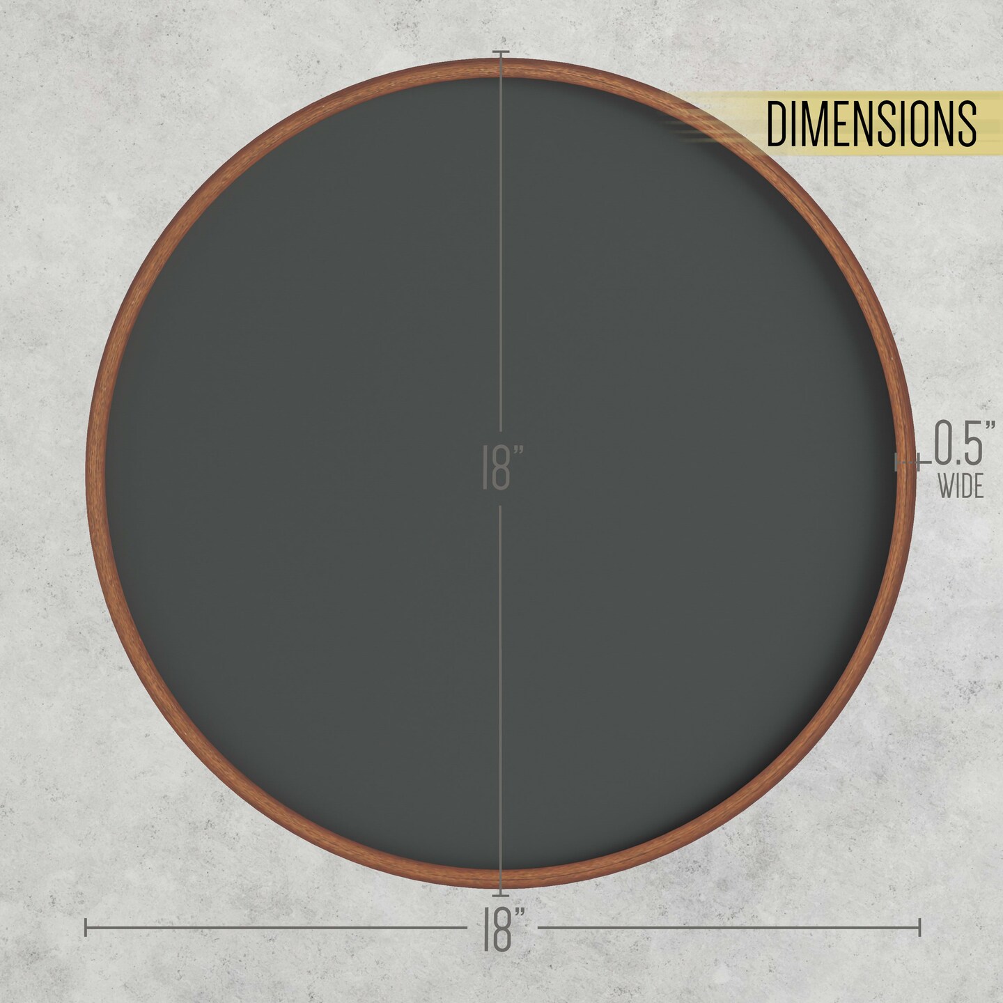 HBCY Creations Round Wood Framed Wall Mounted Magnetic Chalkboards with Eraser and Chalk