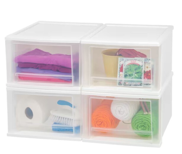 Medium Stacking Drawer, 4 Pack