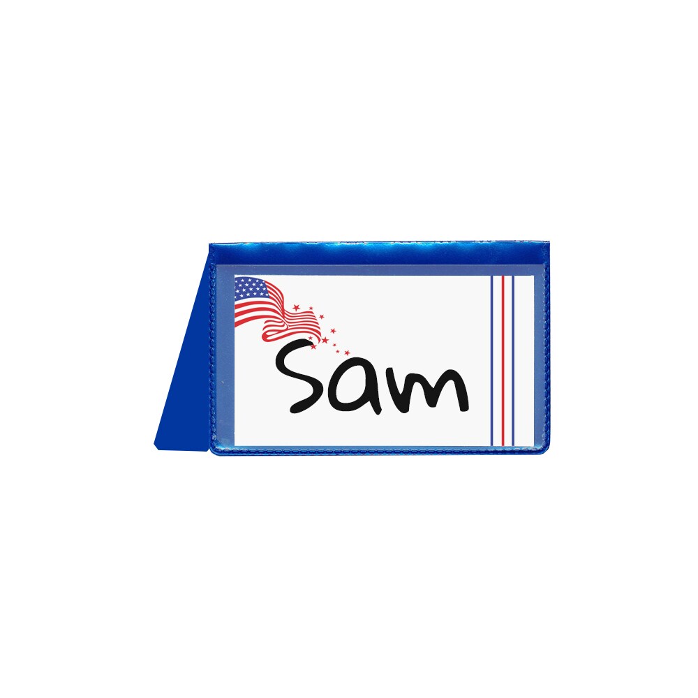 StoreSMART - Placecard Nametag Holders - Patriotic Pack - 20 Pack - Red and Blue