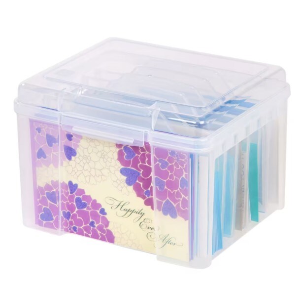 Greeting Card & Craft Keeper Organized Plastic Storage, Waterproof