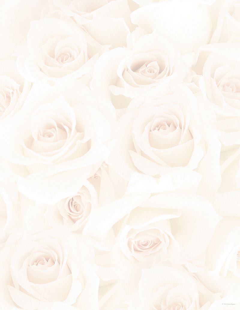Great Papers! Blush Roses Stationery Letterhead, Invitations and Announcements, Printer Friendly, 8.5"x11", 80 Pack