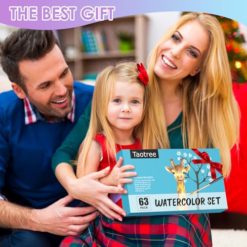 48 Colors Watercolors Painting Kit Washable Water Colors with 10 Paint Brushes, Brush Pen, Palette, Drawing Pad, Arts and Crafts Painting Supplies Art Set for Kids Adults Artist