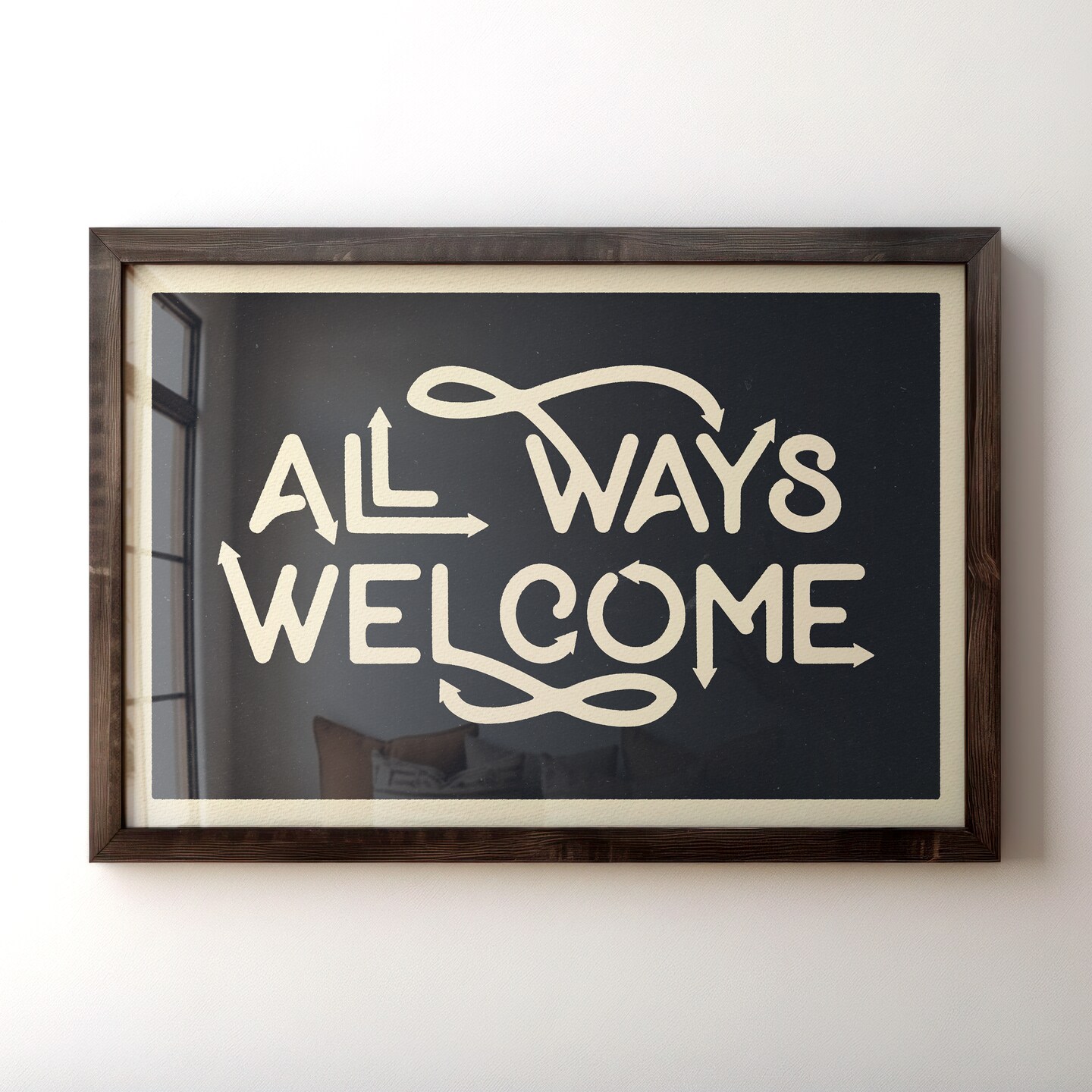 All Ways Welcome Home Sign, Farmhouse Always Western Poster, Home MakerPlace Michaels Welcome Art, Wall Print, Decor Typography Sign | Welcome by Modern Elegant
