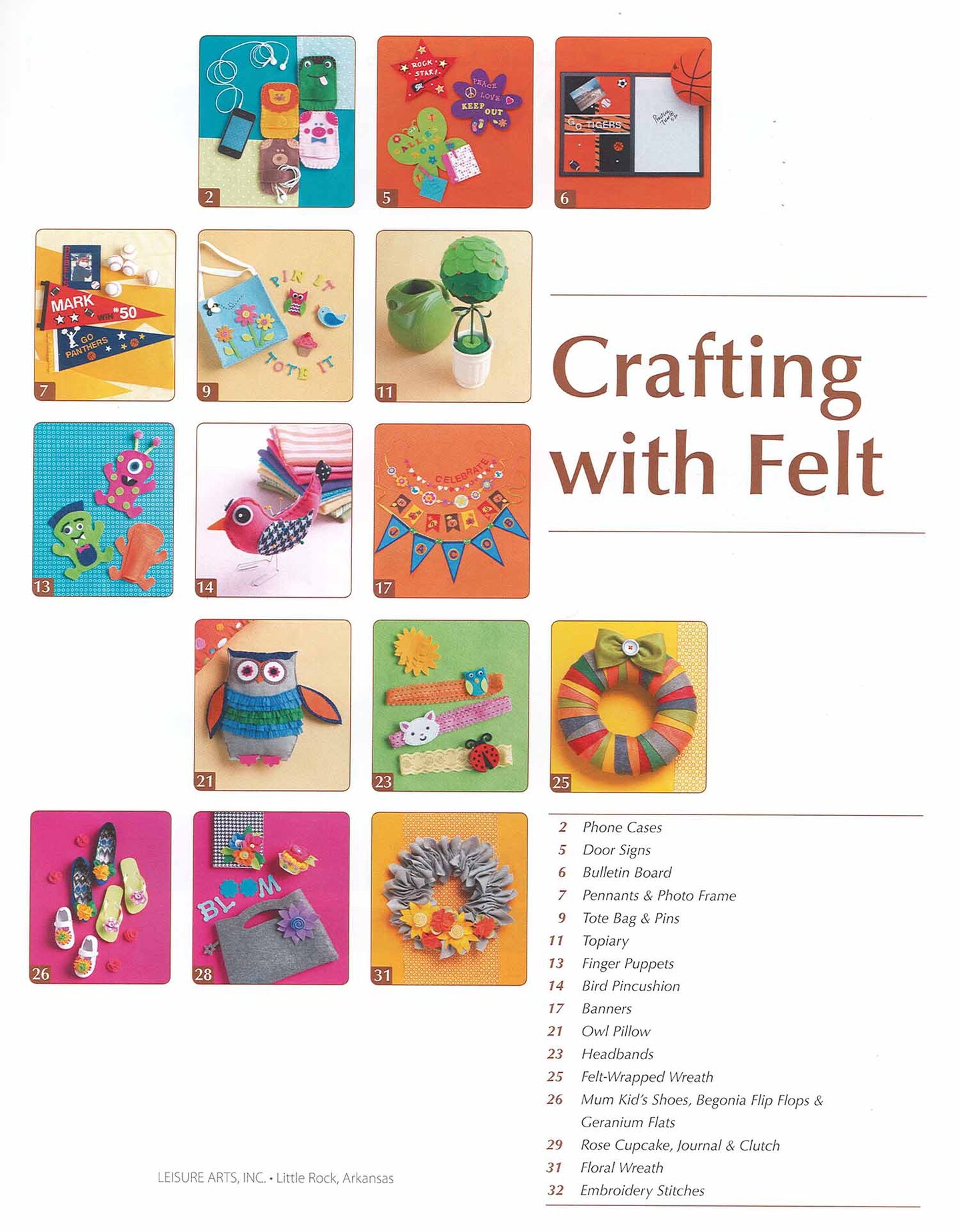 Leisure Arts Crafting With Felt Crafting Book