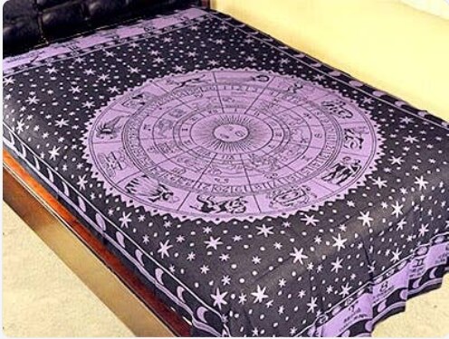 Purple zodiac tapestry sale