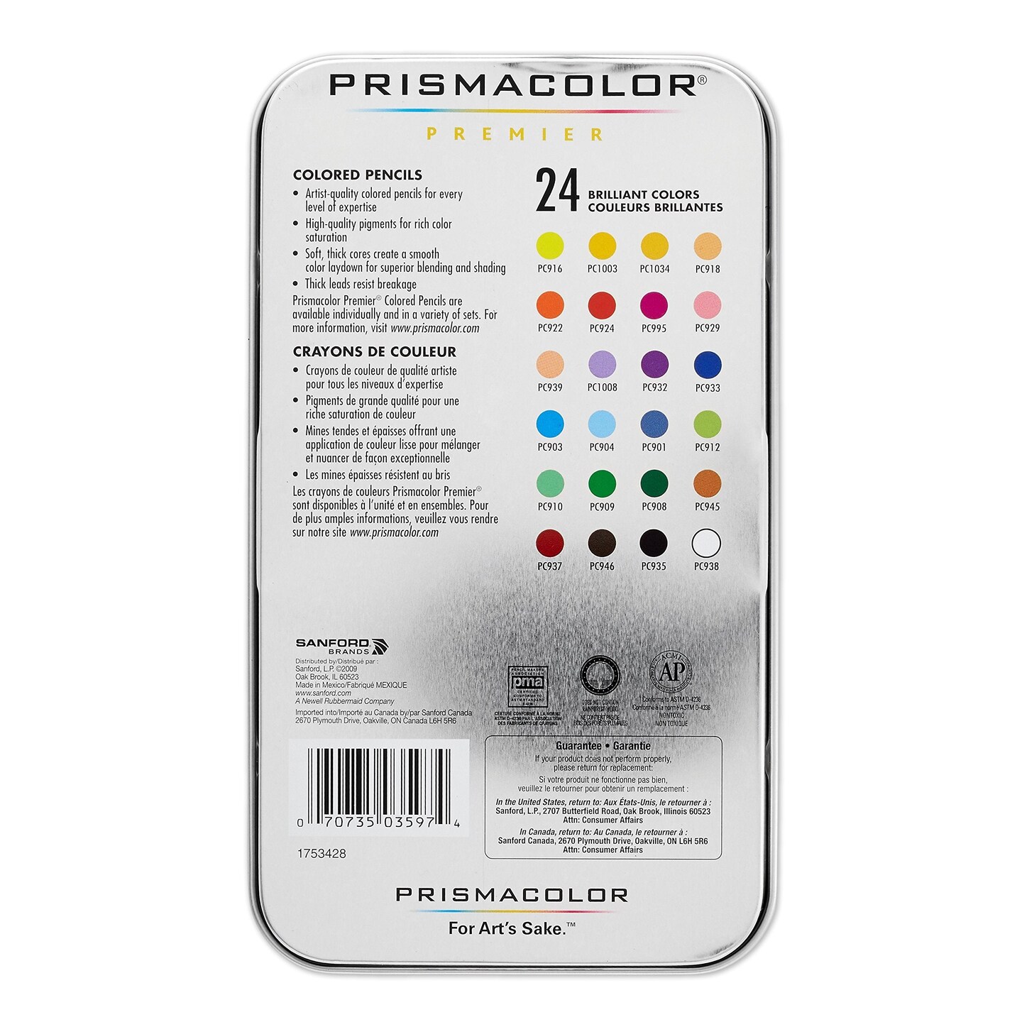 Premier Colored Pencils, Soft Core, 24 Pack